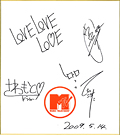 LOVE LOVE LOVE サイン色紙