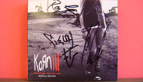 KoЯnメンバーサイン入りニューアルバム「KoЯnⅢ REMEMBER WHO YOU ARE」1名様にプレゼント!